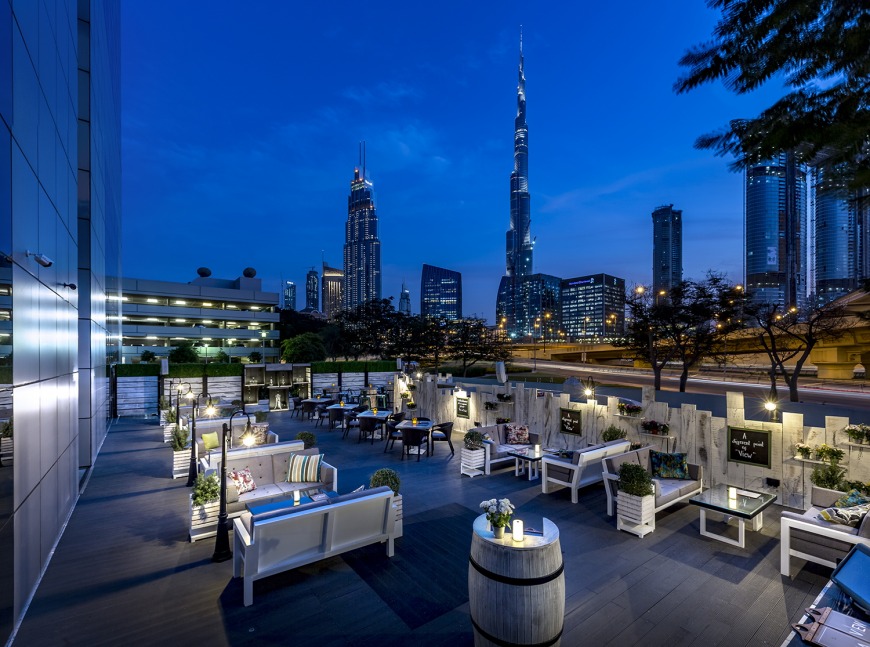 View terrace lounge, Dusit Thani Dubai View terrace lounge, Dusit Thani Dubai